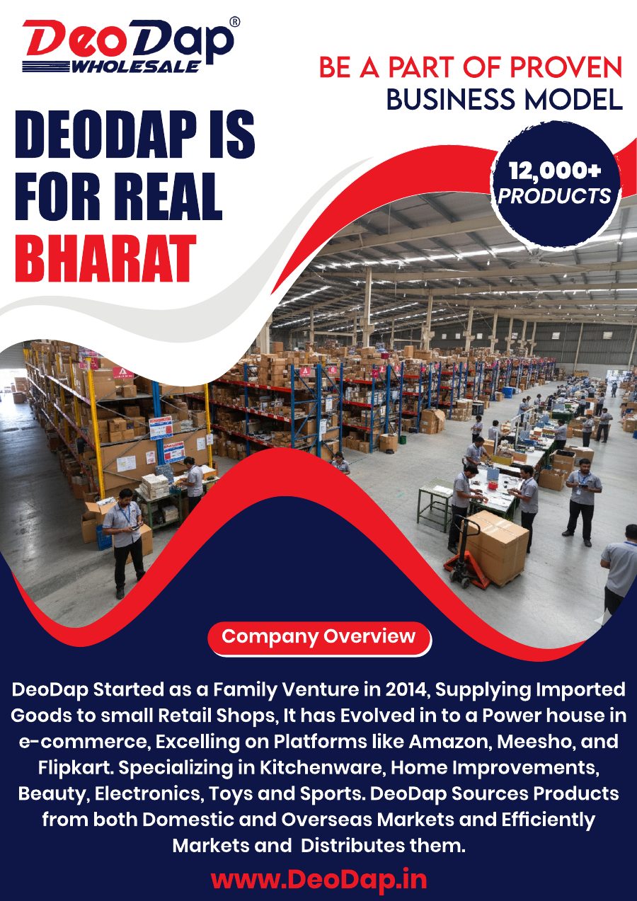 Cover of the DeoDap franchise brochure: DeoDap is for real Bharat